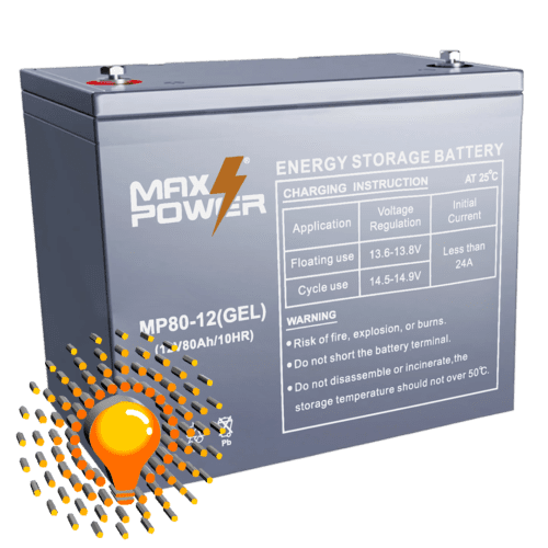 Batería GEL Max Power 12 Voltios 80 Amperios