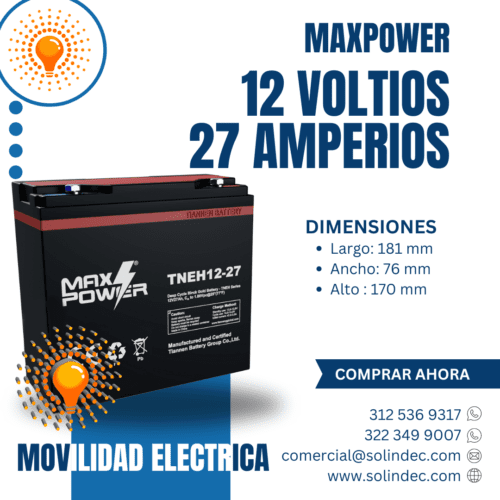 Batería EBIKE TNEH12V 27 MaxPower - Image 2